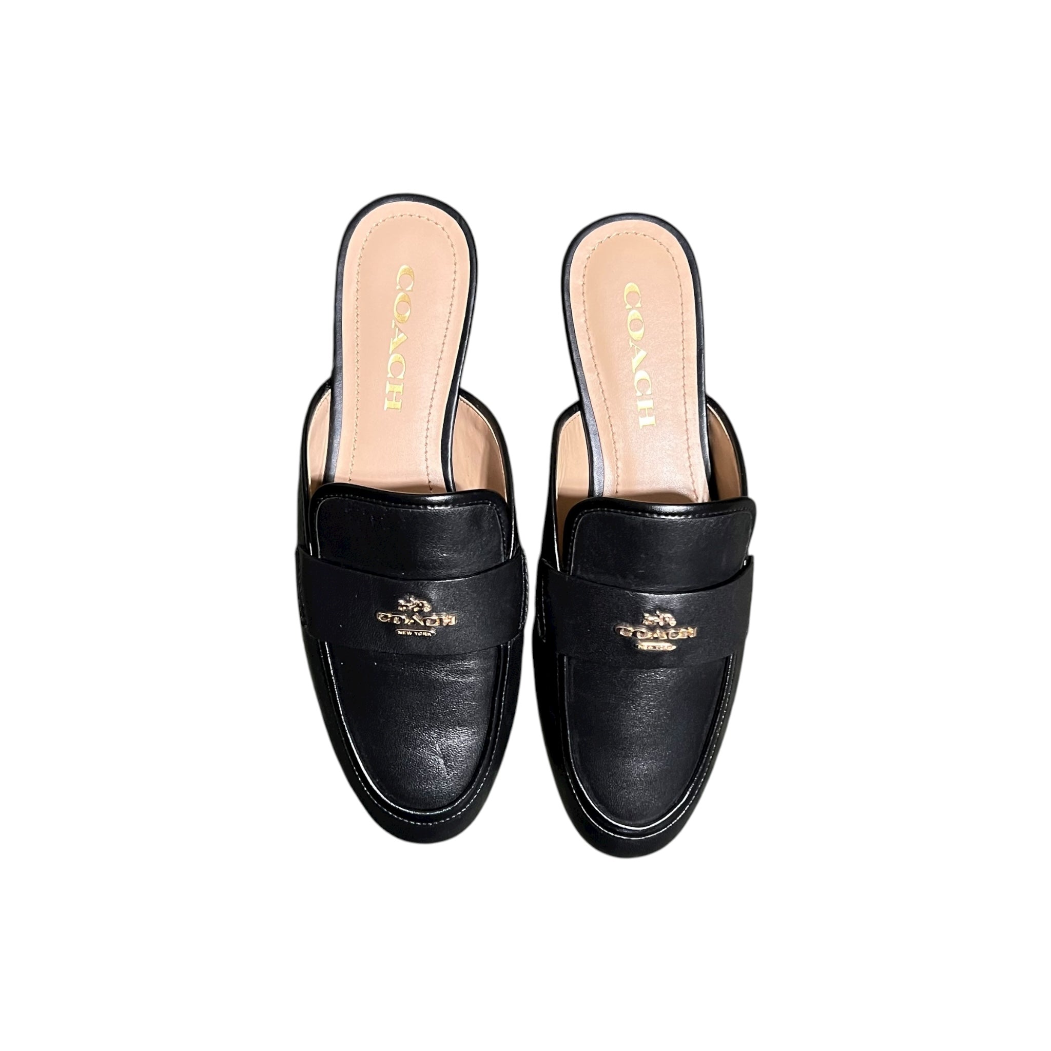 Coach Samie Leather Slide Black