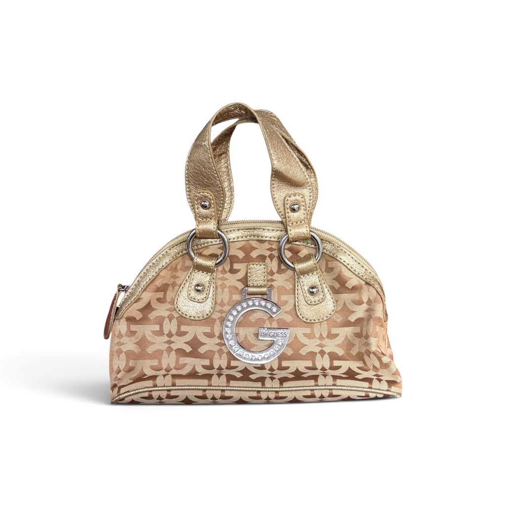 Vintage Guess Metal Clasp Mini Bag Brown