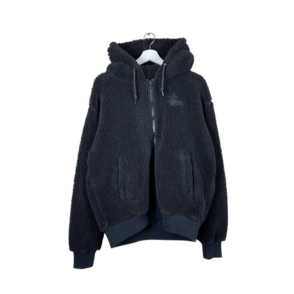 Stussy Sherpa Zip Hoodie Black