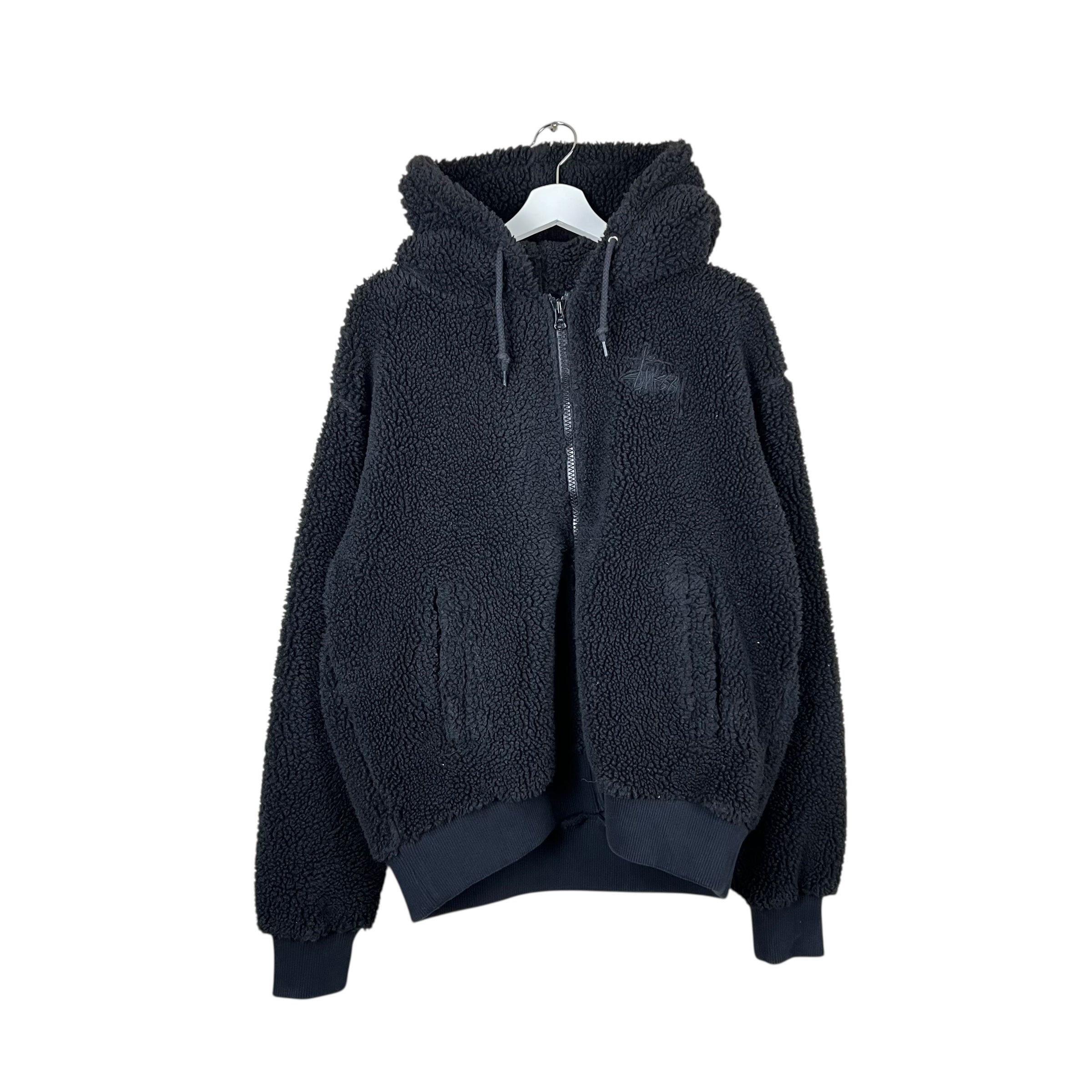 Stussy Sherpa Zip Hoodie Black