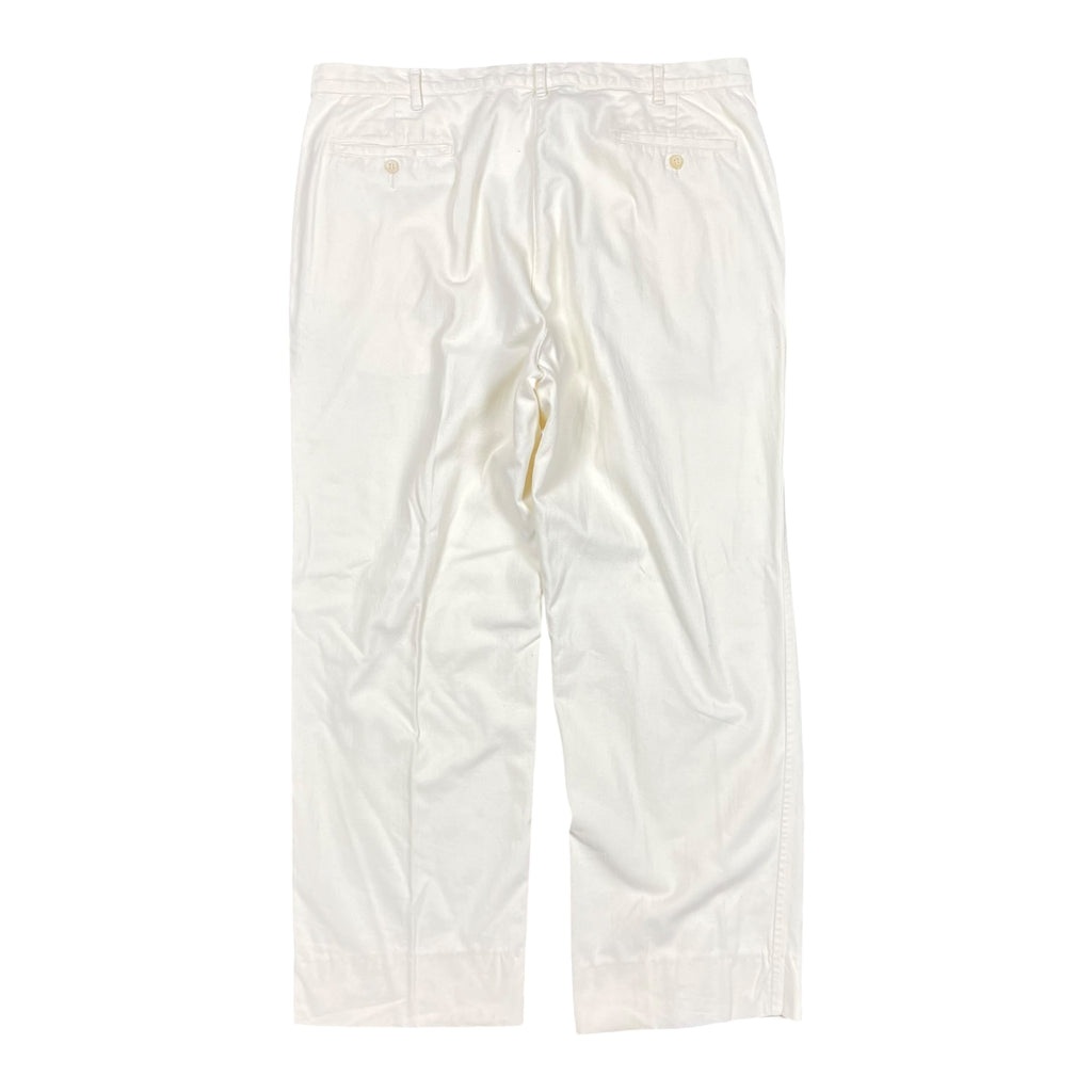 Vintage Polo Country Straight Fit Trousers Cream White