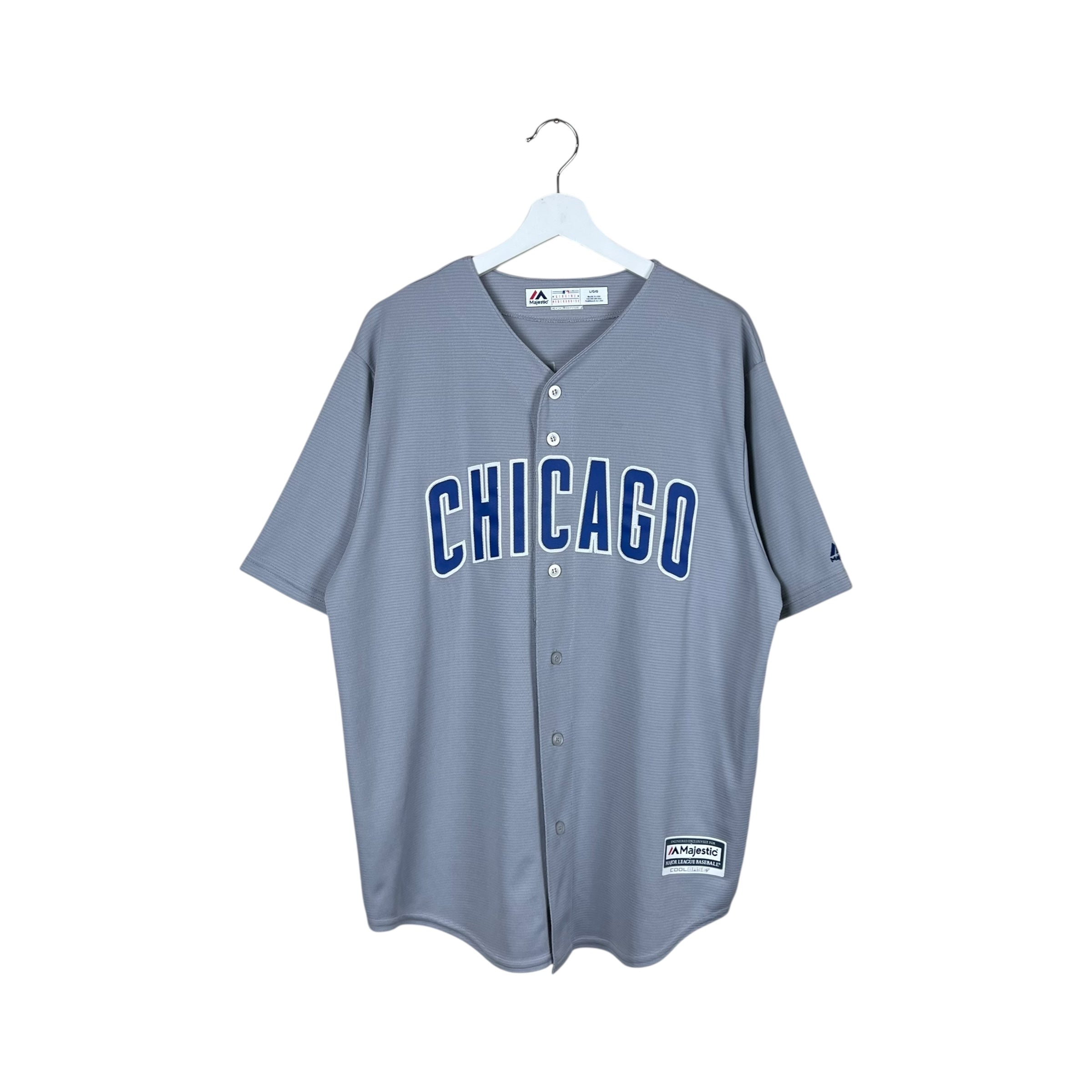 Vintage Majestic MLB Chicago Cubs Javier Baez Away Jersey