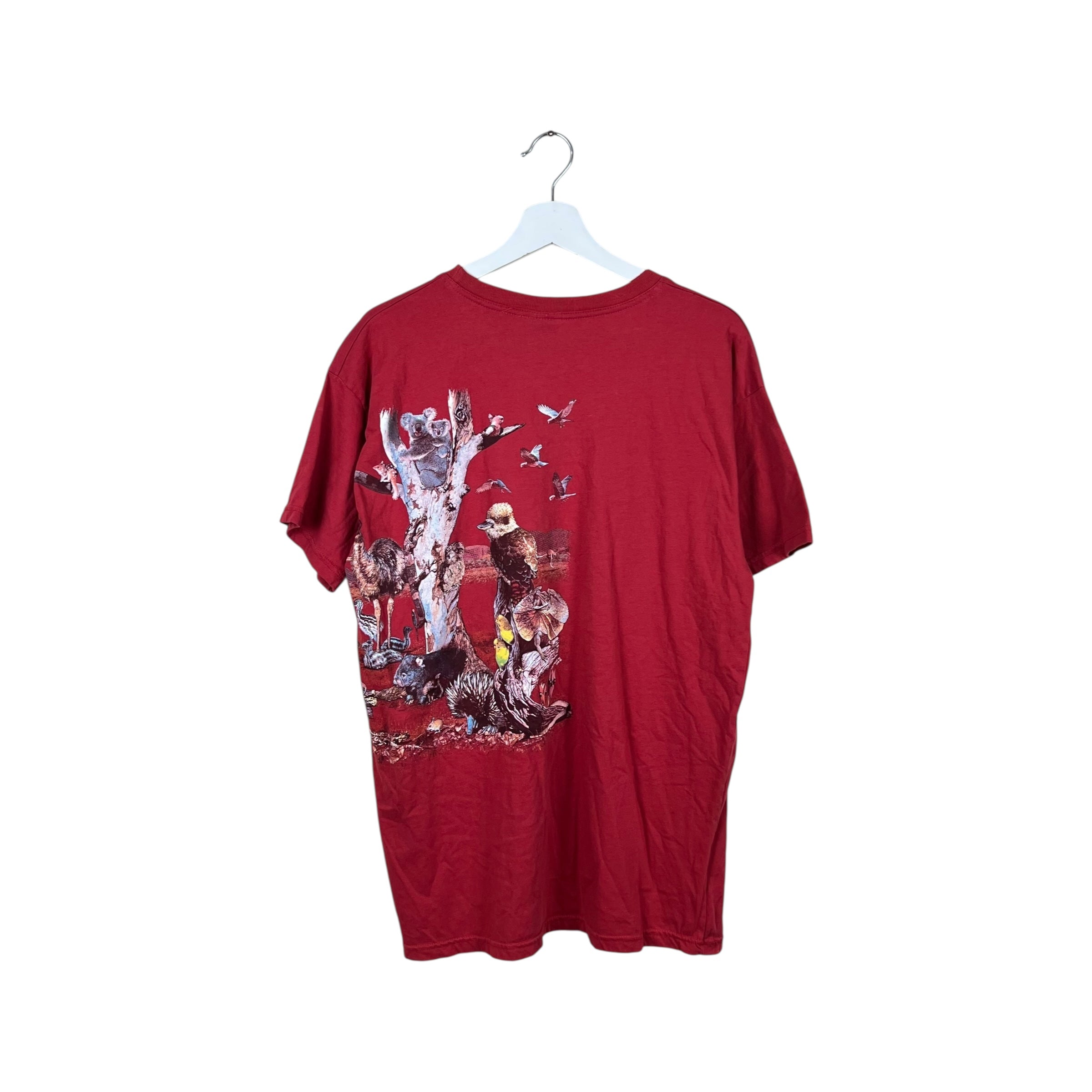 Vintage Wild Planet Australia Wildlife Tee Red