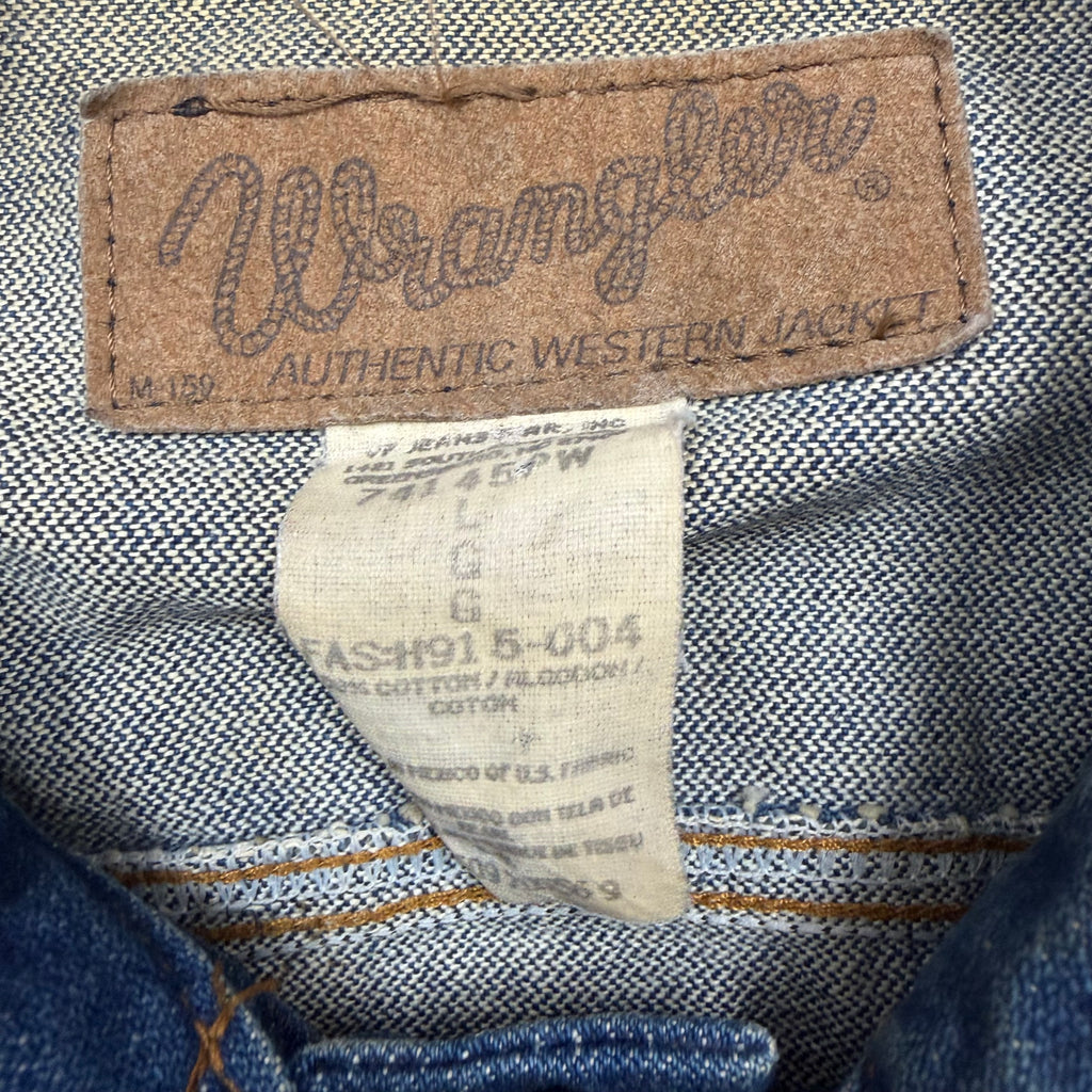 Vintage Wrangler Cowboy Cut Denim Jacket Dark Wash