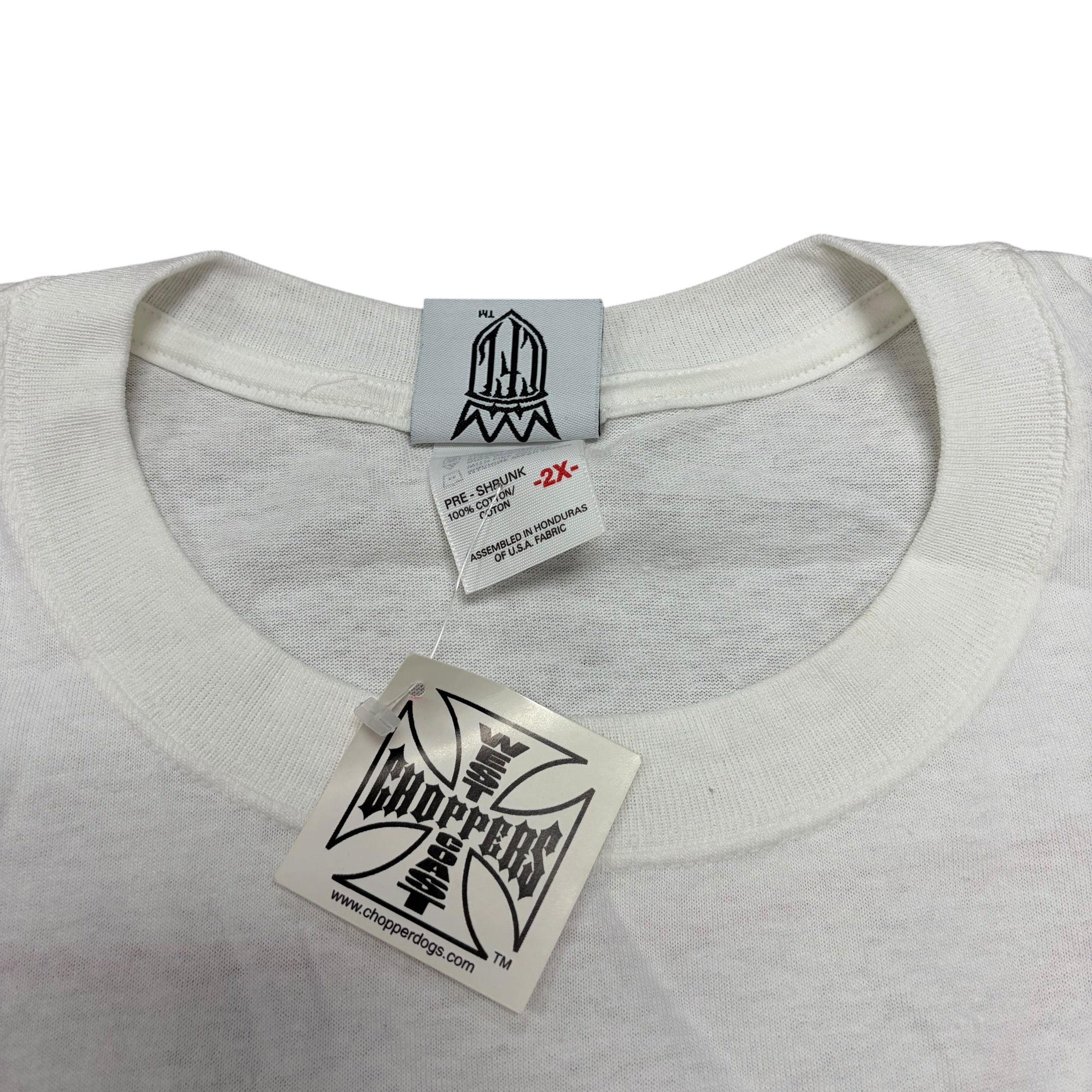 Vintage West Coast Choppers Long Beach CA Red Cross White