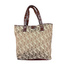 Vintage XOXO Print Tote Bag Brown
