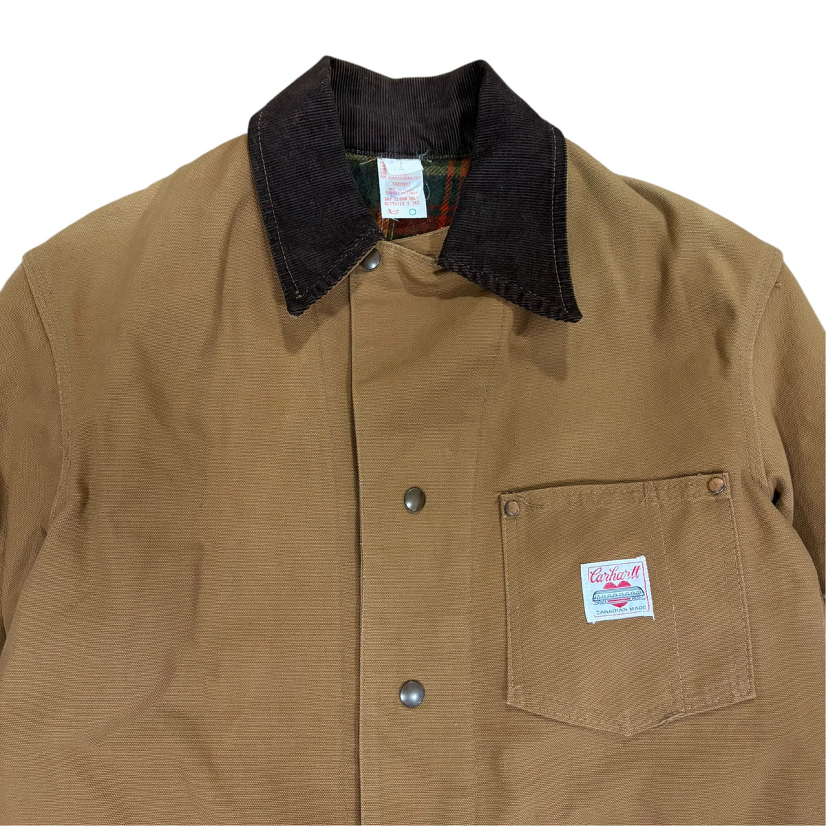 1960’s Carhartt Union Made Blanket Lined Chore Jacket Tan