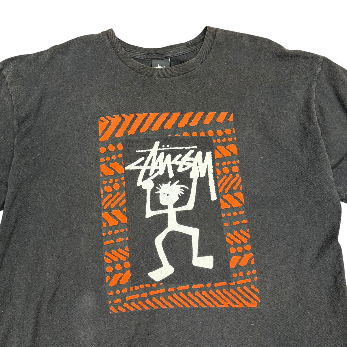 Stussy Stickman Tribal Tee Black