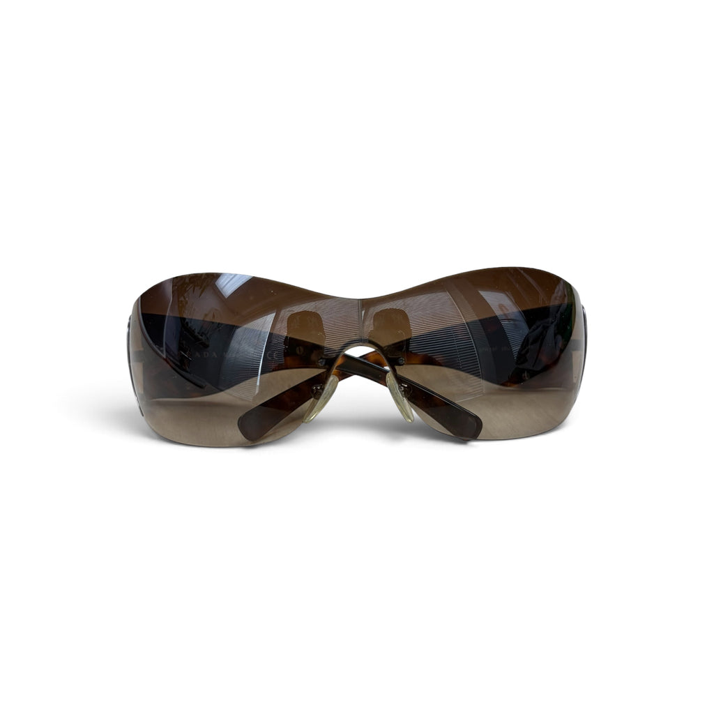 Prada Women’s No Rim Sunglasses SPR58F Brown