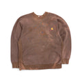 Vintage Carhartt Rugged Outdoor Wear Sun Faded Script Crewneck Brown