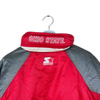 Vintage Starter Ohio State Kangaroo Pouch Puffer Jacket Red