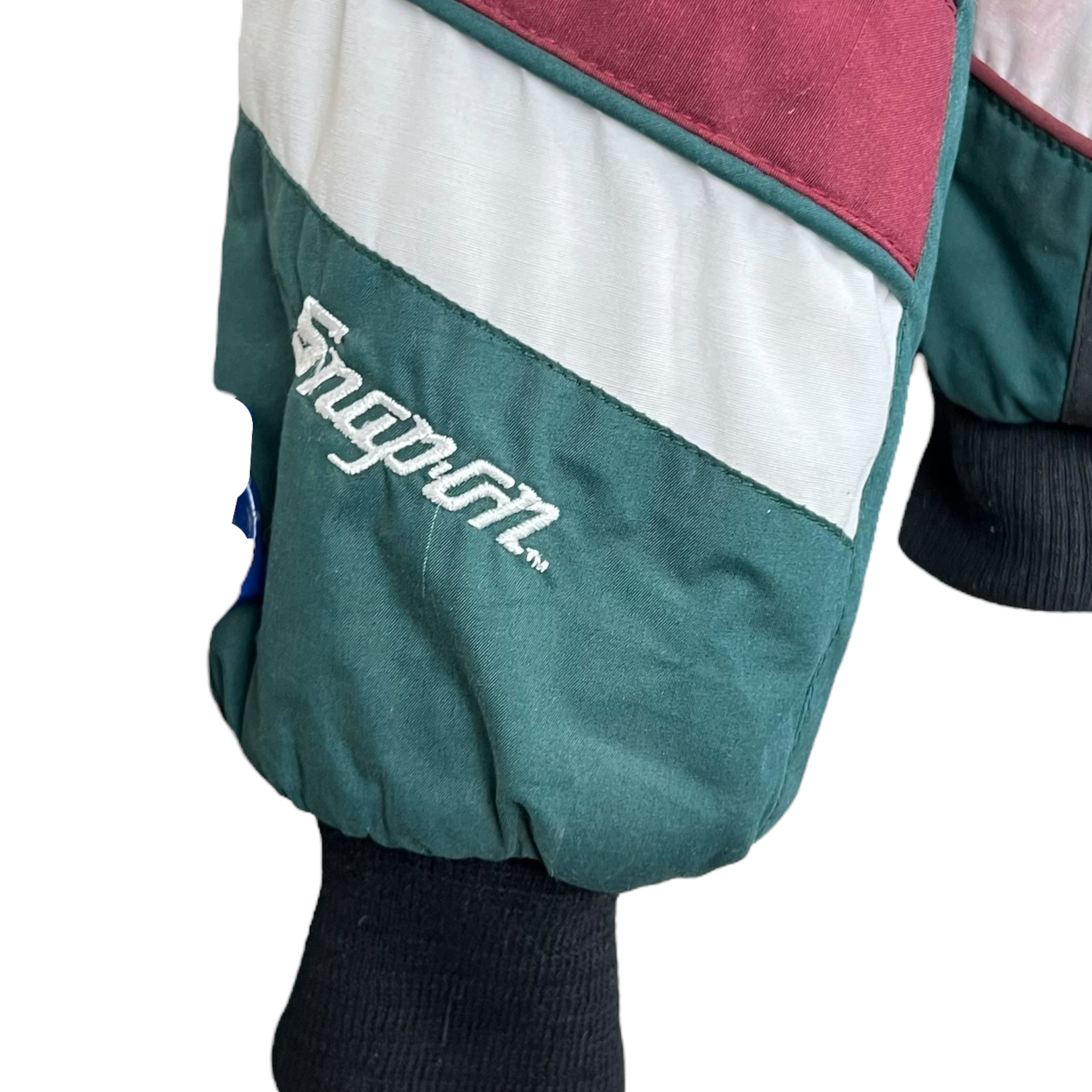 Vintage Snap-On Motorsports Checkered Puffer Jacket Black/Green