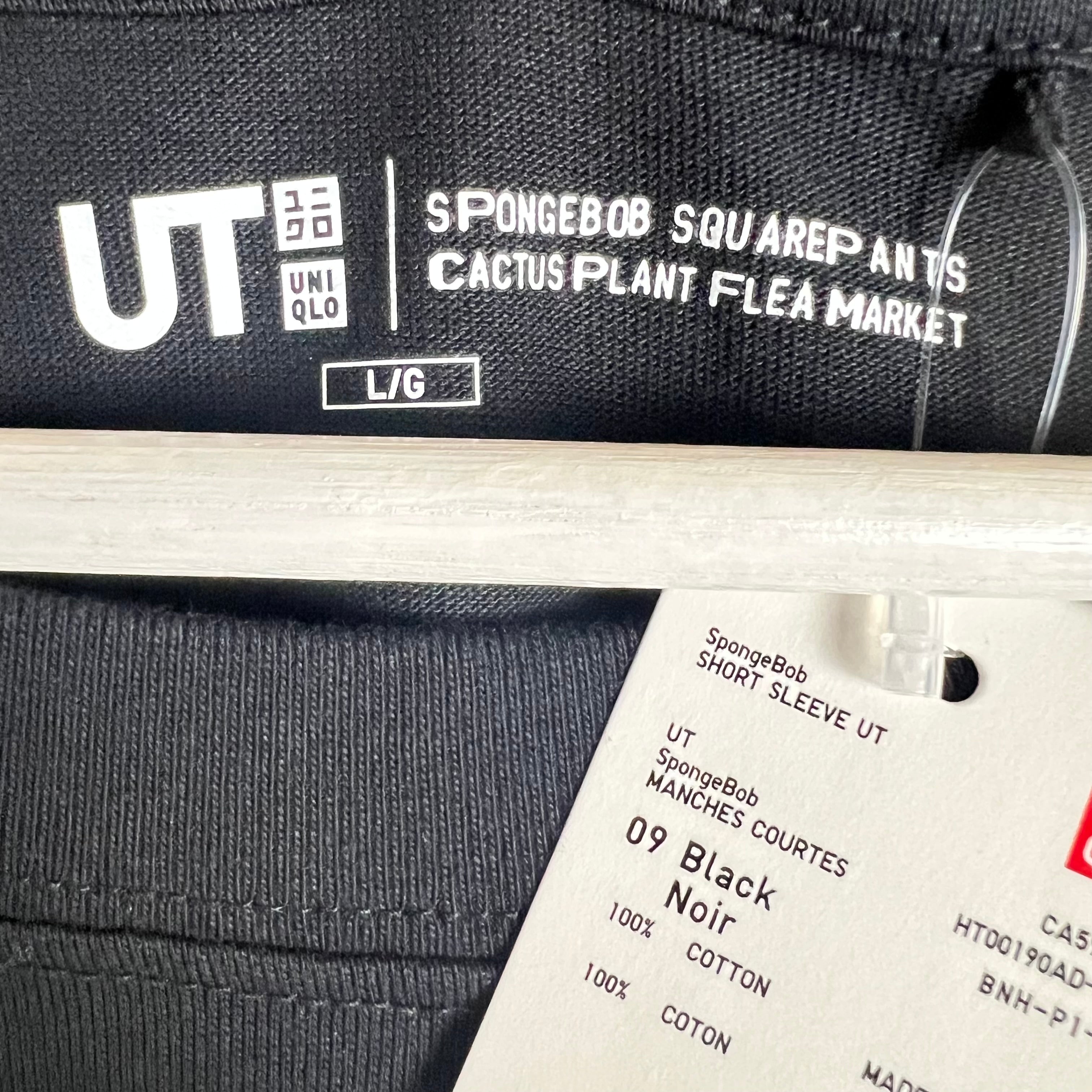 Uniqlo x Spongebob SquarePants x Cactus Plant Flea Market Graphic Tee Black