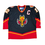 Vintage CCM NHL Calgary Flames Jerome Iginla Alternate Jersey Black