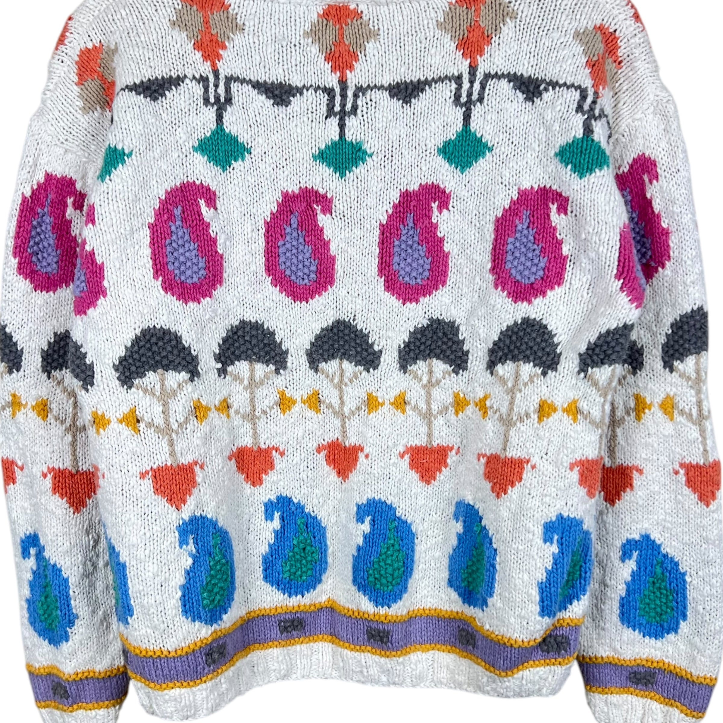 Vintage IZOD Women’s Multi Pattern Knit White