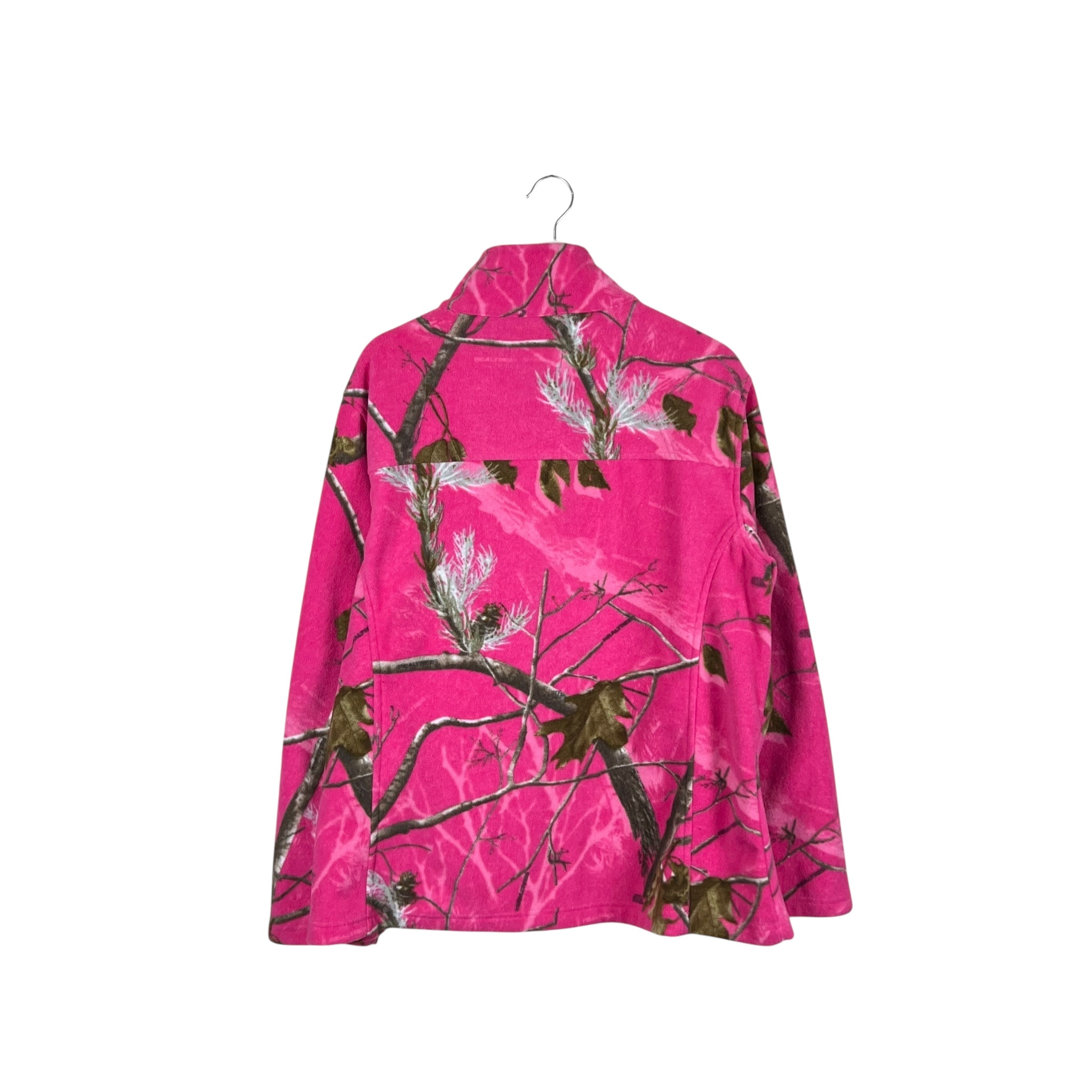Vintage RealTree APC Women’s Zip Up Fleece Pink Camo
