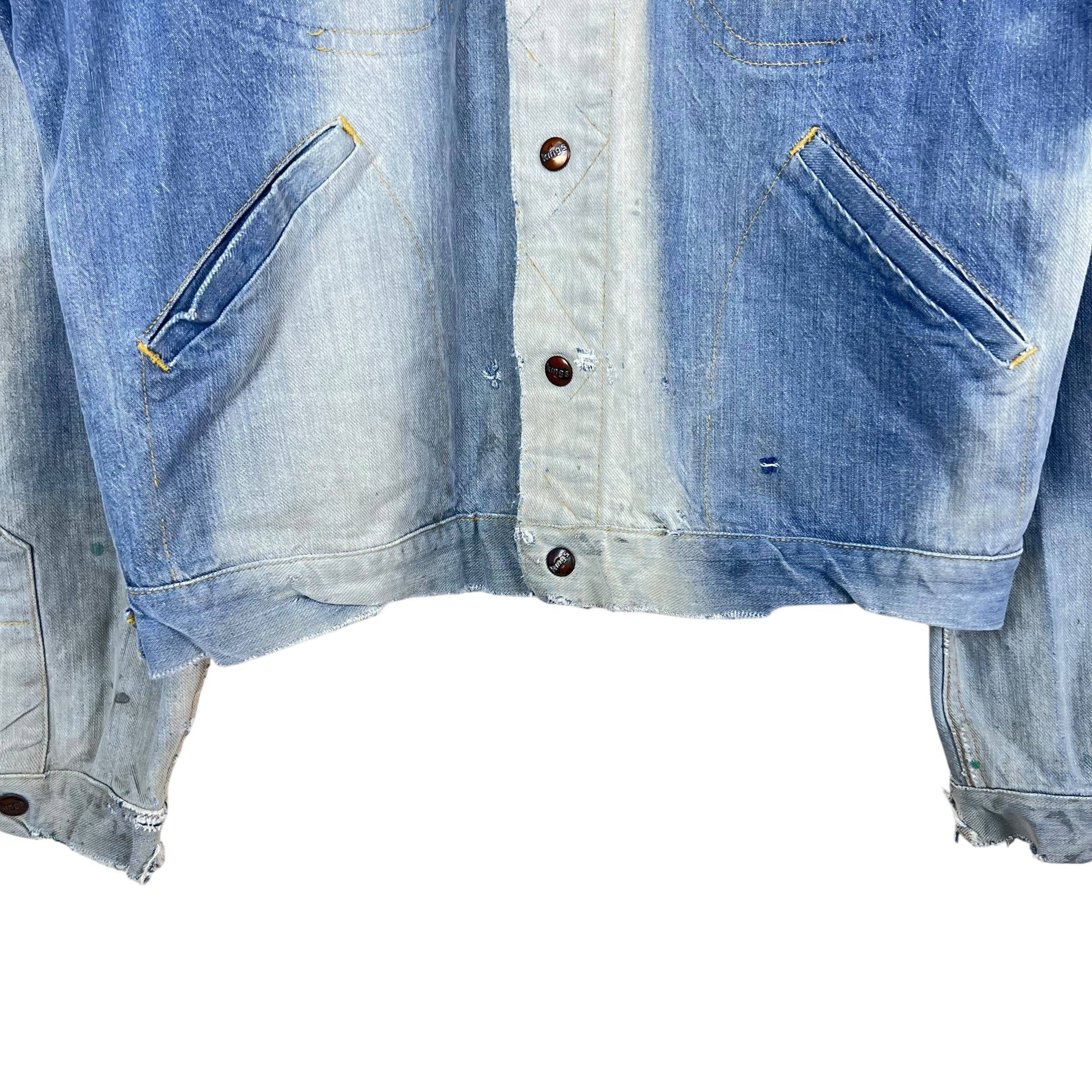 Vintage 60’s GWG Cowboy Jean Jacket Sun Faded Blue