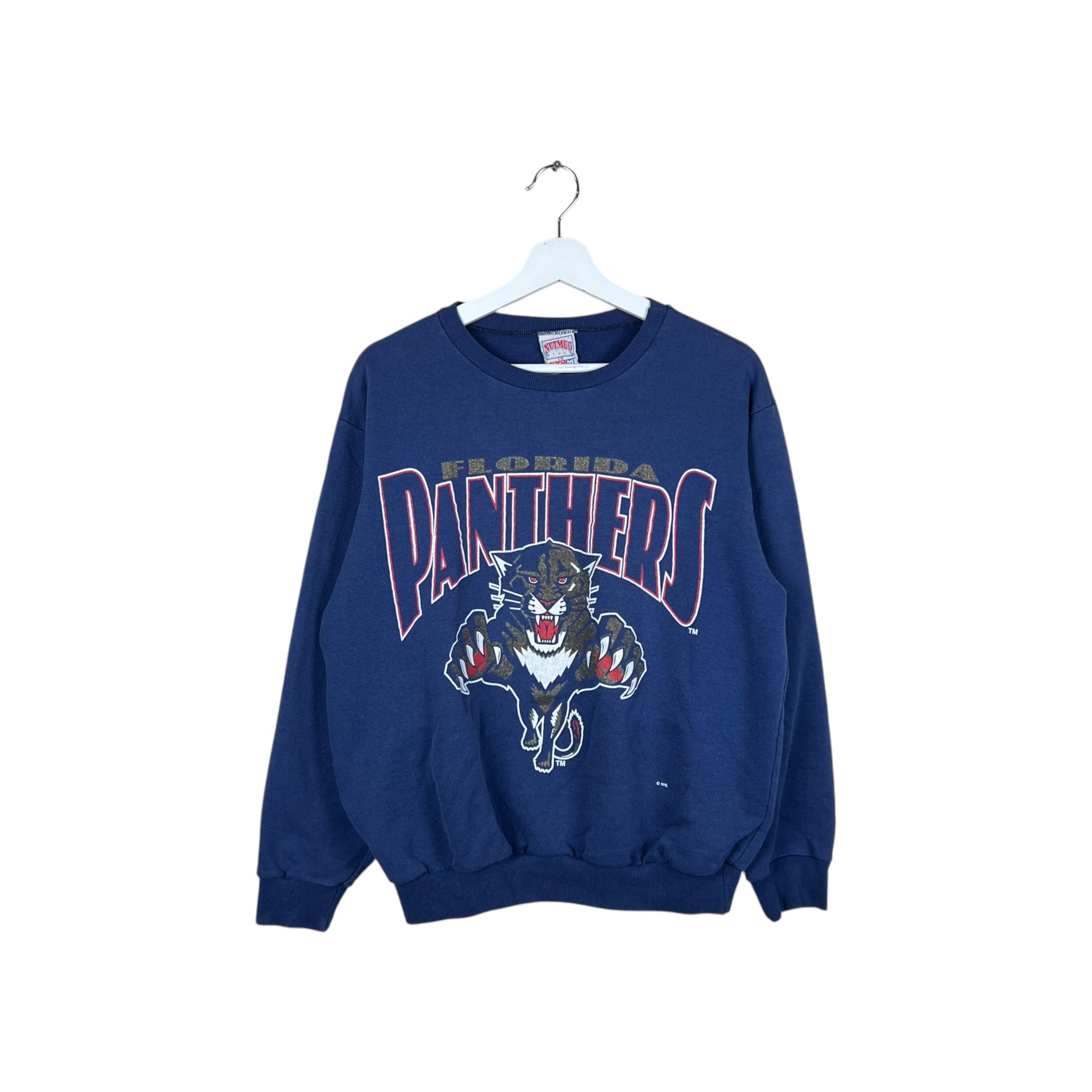 Vintage Nutmeg Florida Panthers Big Logo Crewneck Navy