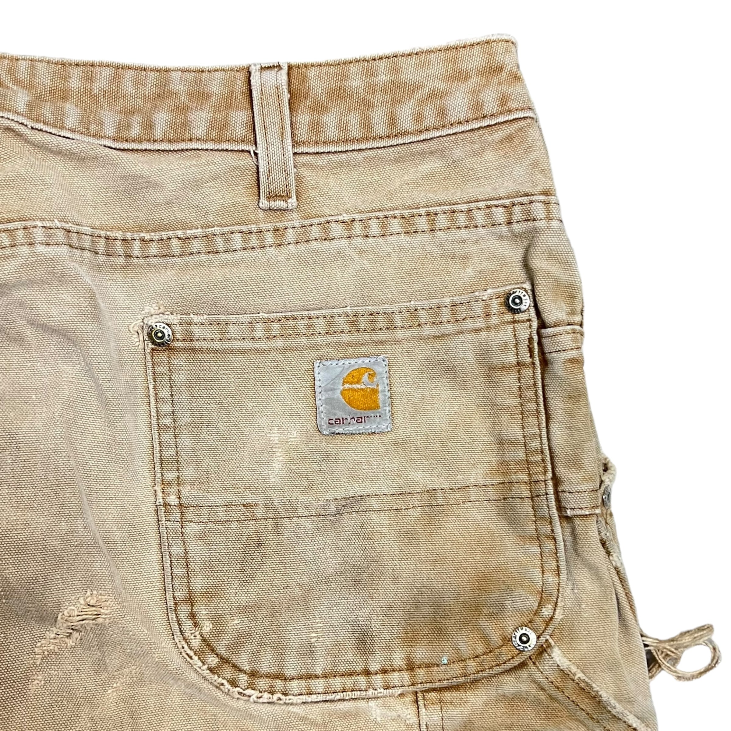 Vintage Carhartt Original Fit Double Knee Carpenter Pants Beige