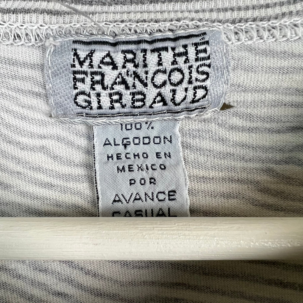 Vintage Marithé Francois Girbaud Abstract Faces Art Tee White