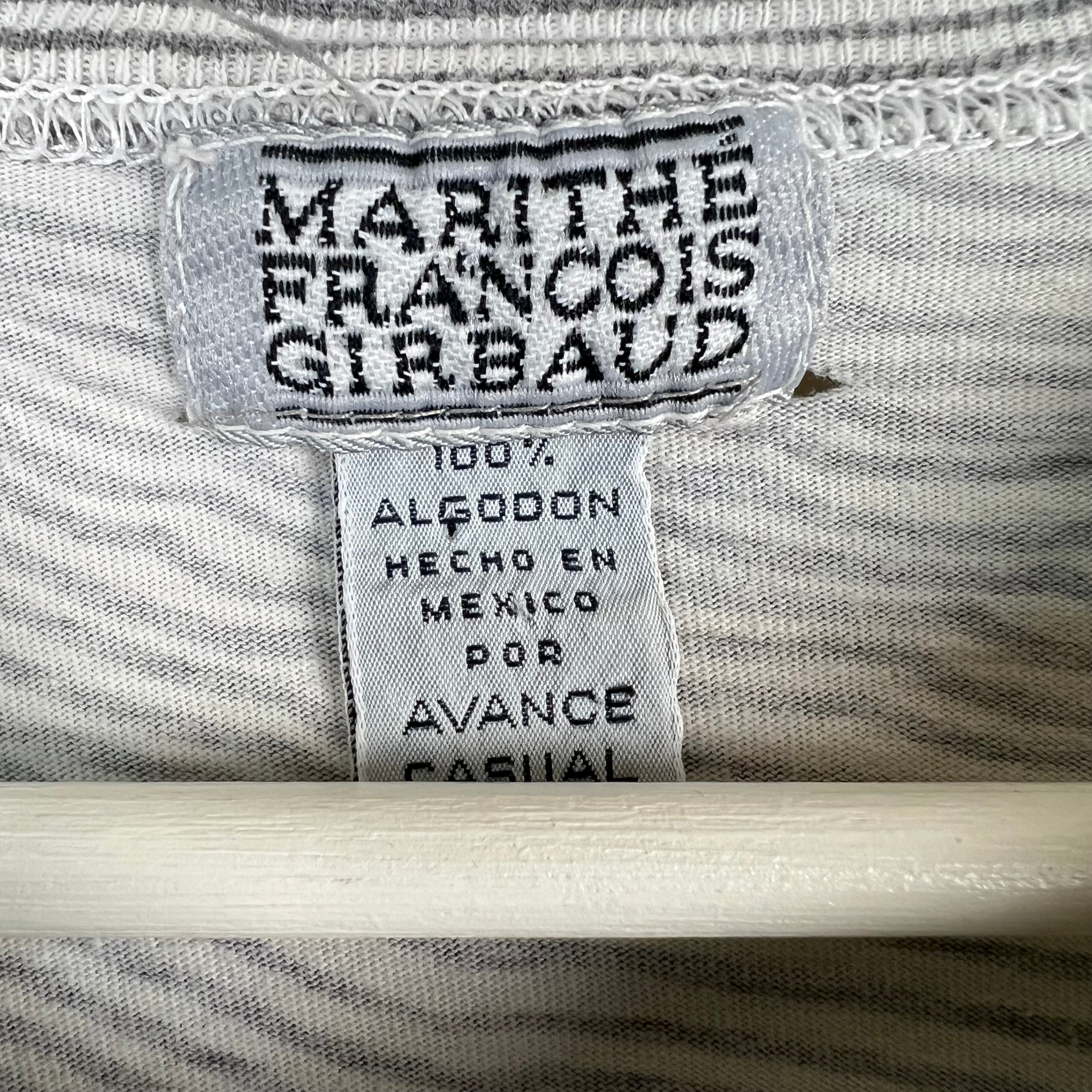 Vintage Marithé Francois Girbaud Abstract Faces Art Tee White