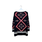 Vintage Ralph Lauren LRL Women’s Aztec Pattern Knit Black/Red