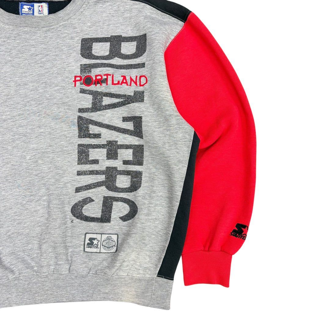 Vintage Starter NBA Portland Trailblazers Colour Block Crewneck