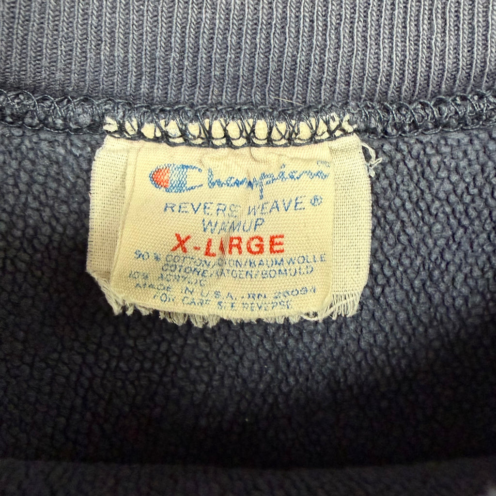 Vintage 80s Champion Sorority Crewneck Thrashed Navy