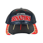 Vintage Ottawa Senators Embroidered Logo Leather StrapBack