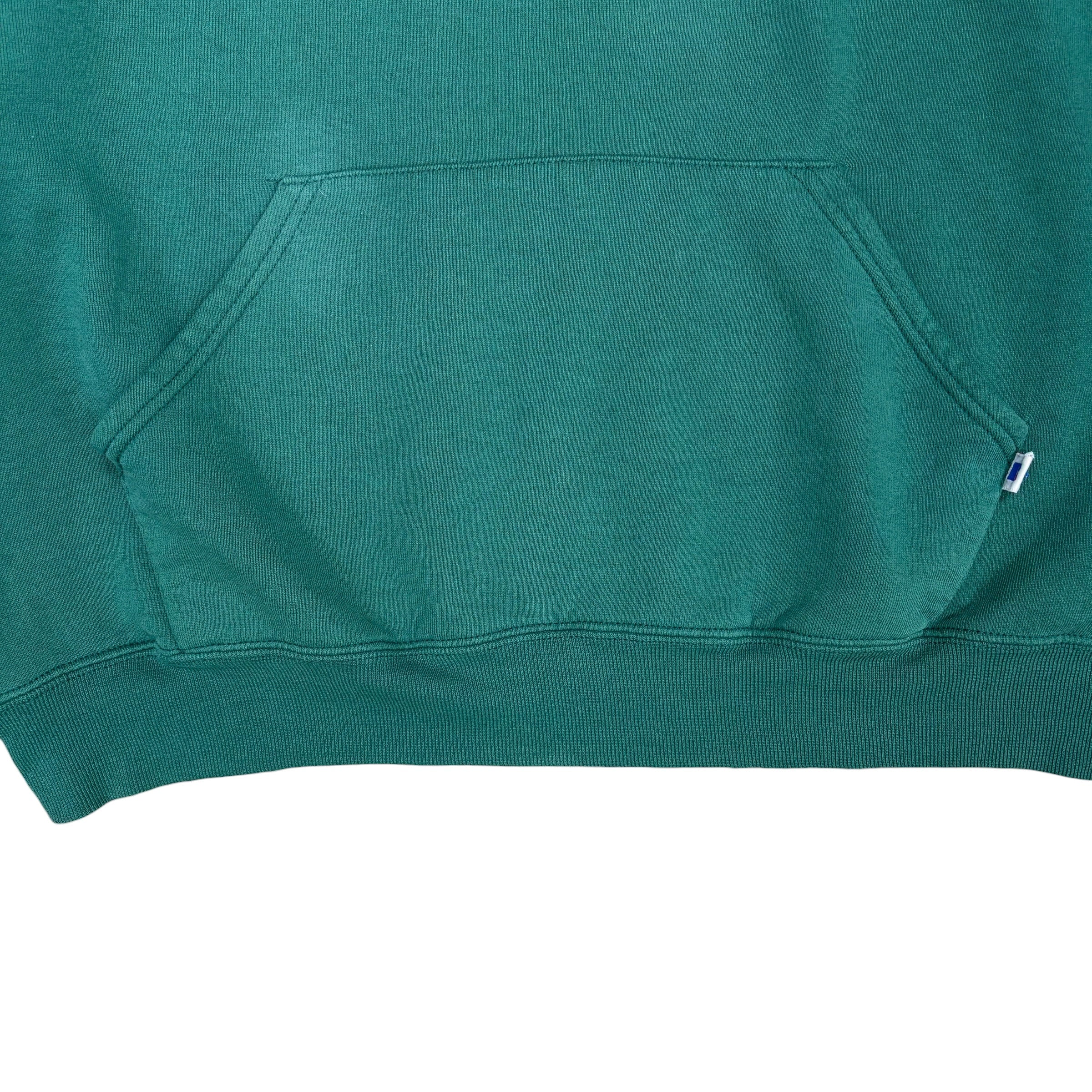 Vintage 90s Russell Athletic Blank Pullover Hoodie Green