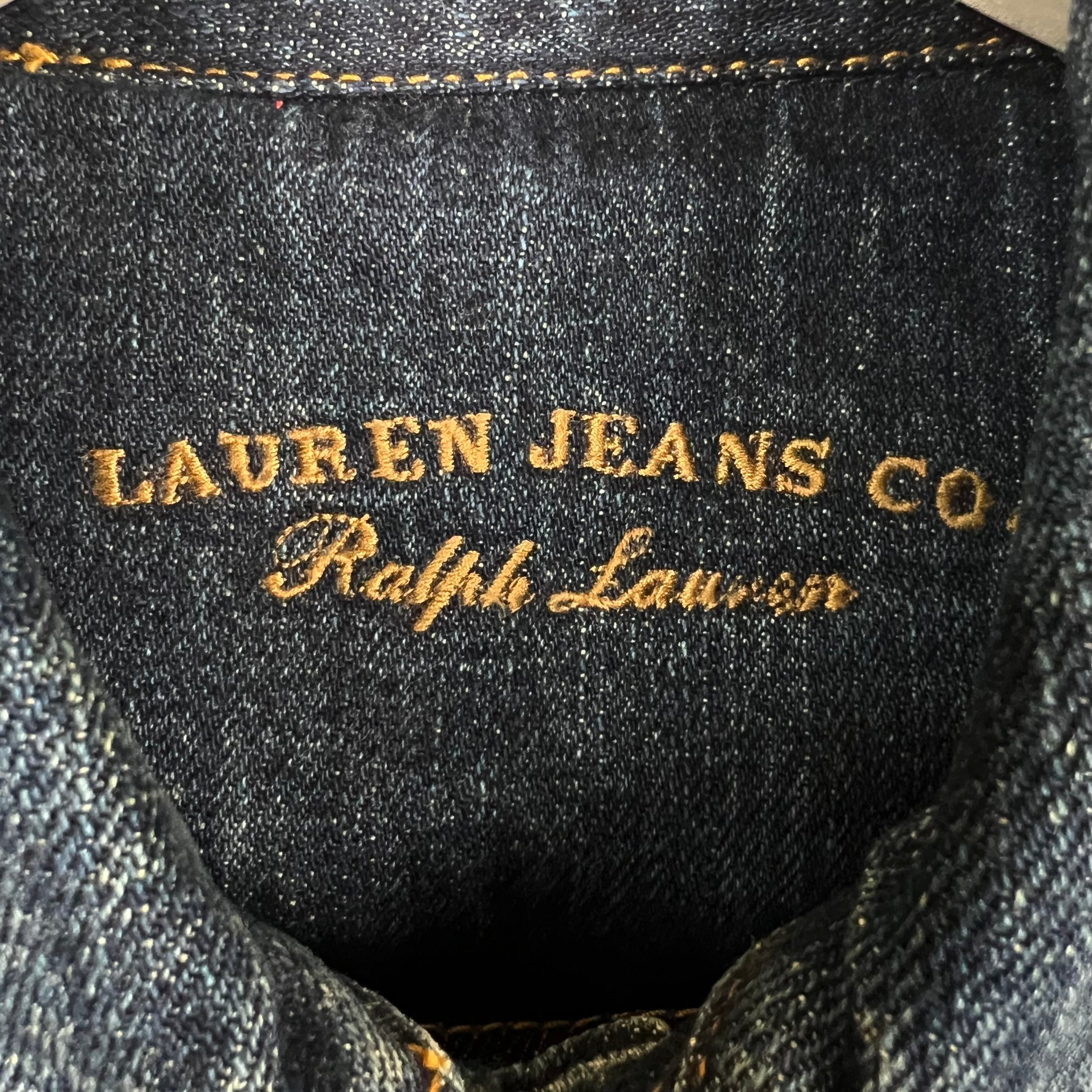 Vintage Ralph Lauren Jeans Co. Women’s Zip Up Denim Jacket Dark Wash