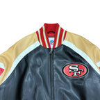 Vintage GIII NFL San Francisco 49ers Leather Bomber Jacket