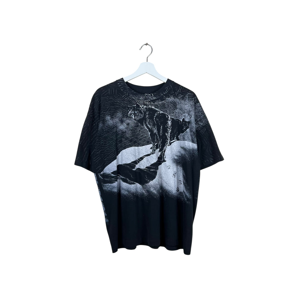 1992 Great Canadian Nature Wolves AOP Tee Black