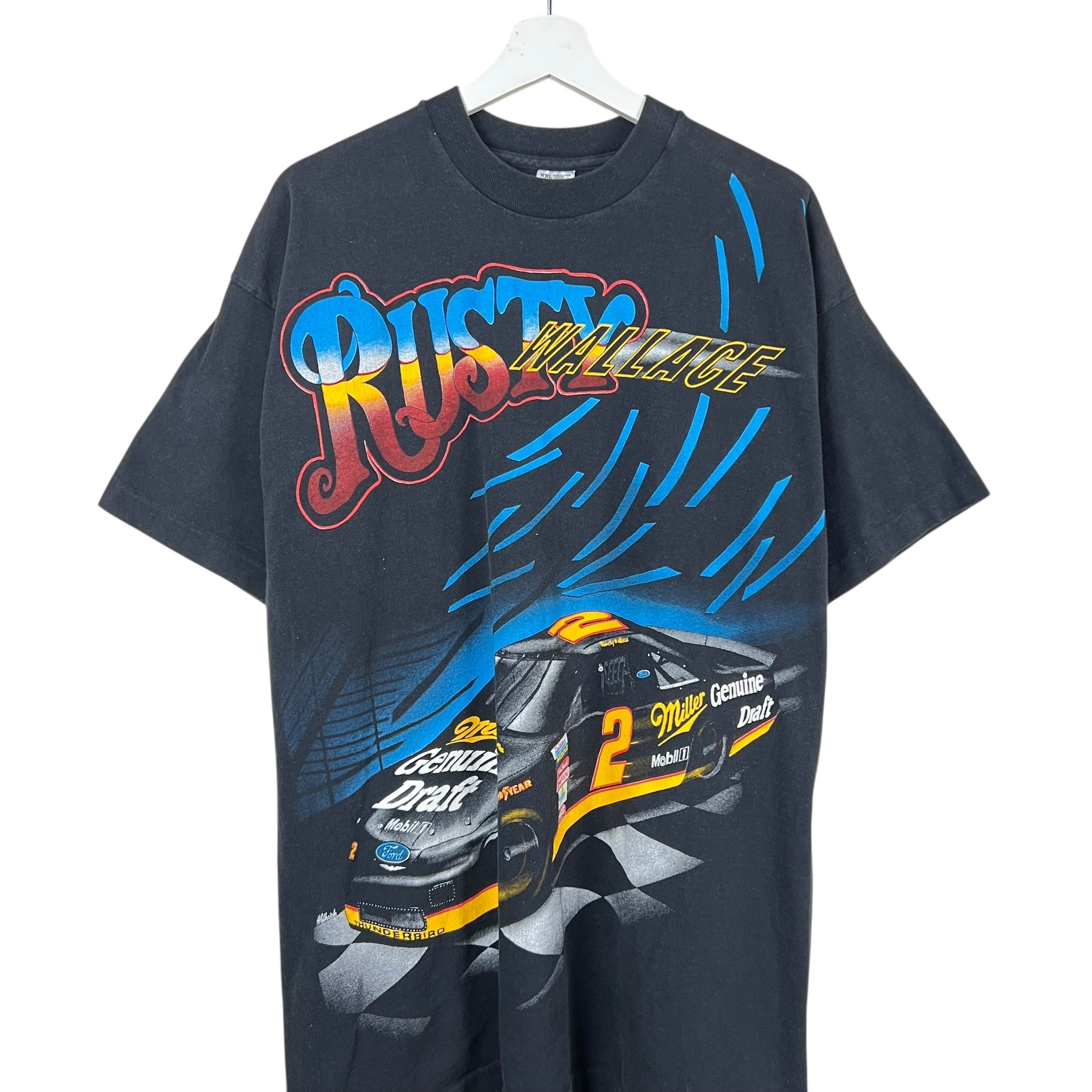 Vintage Rusty Wallace Ford Racing Tee Black
