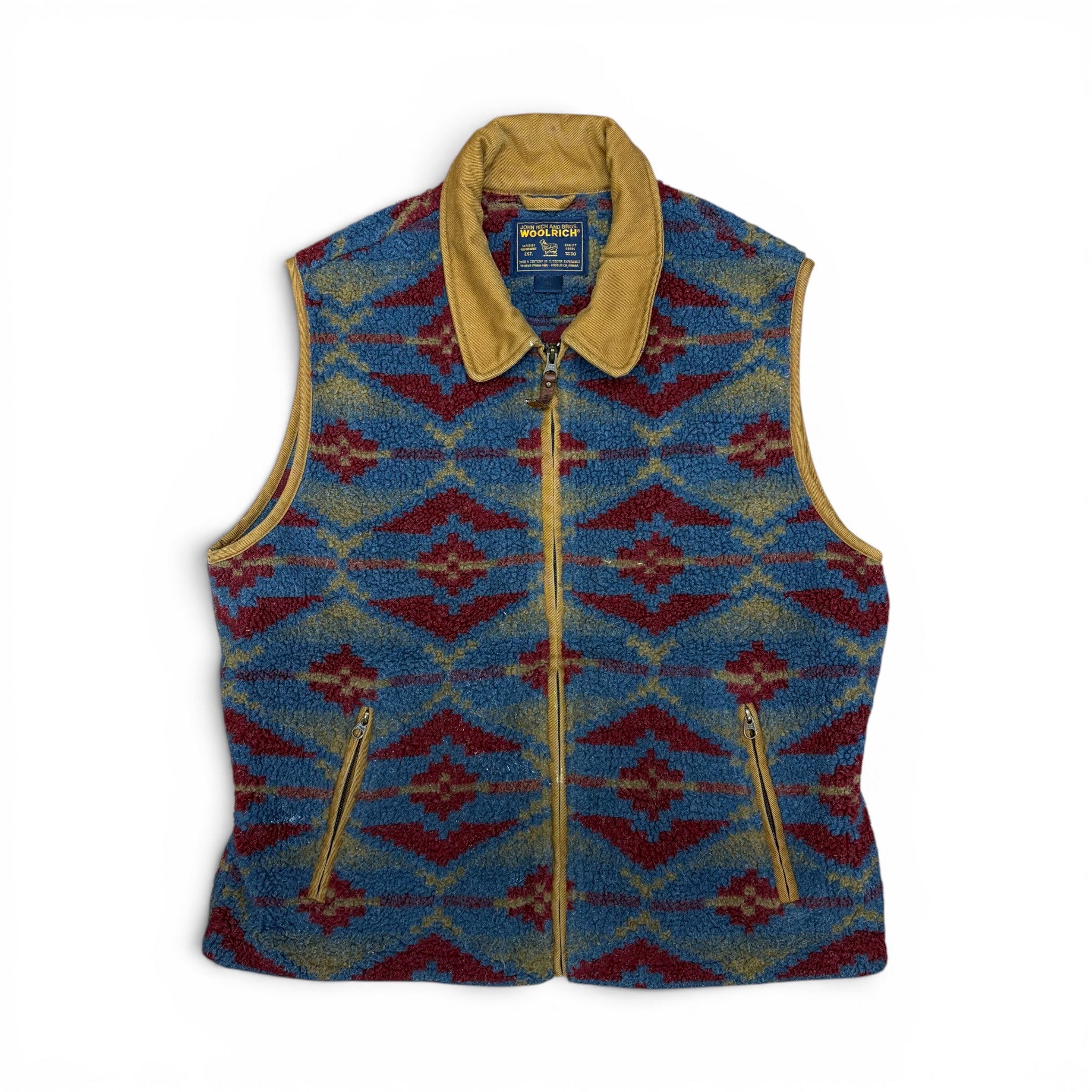 Vintage Woolrich Southwestern Aztec Fleece Vest