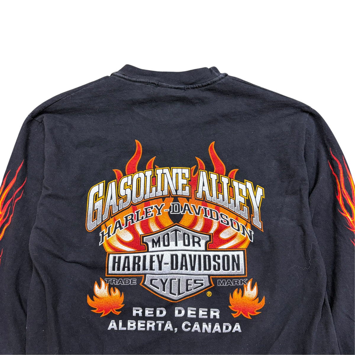 2000’s Harley Davidson “Forged In Fire” Flames Longsleeve Black
