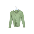 Vintage Women’s Braided Knit Top Light Green