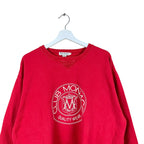 Vintage Club Monaco Crest Logo Crewneck Chilli Red