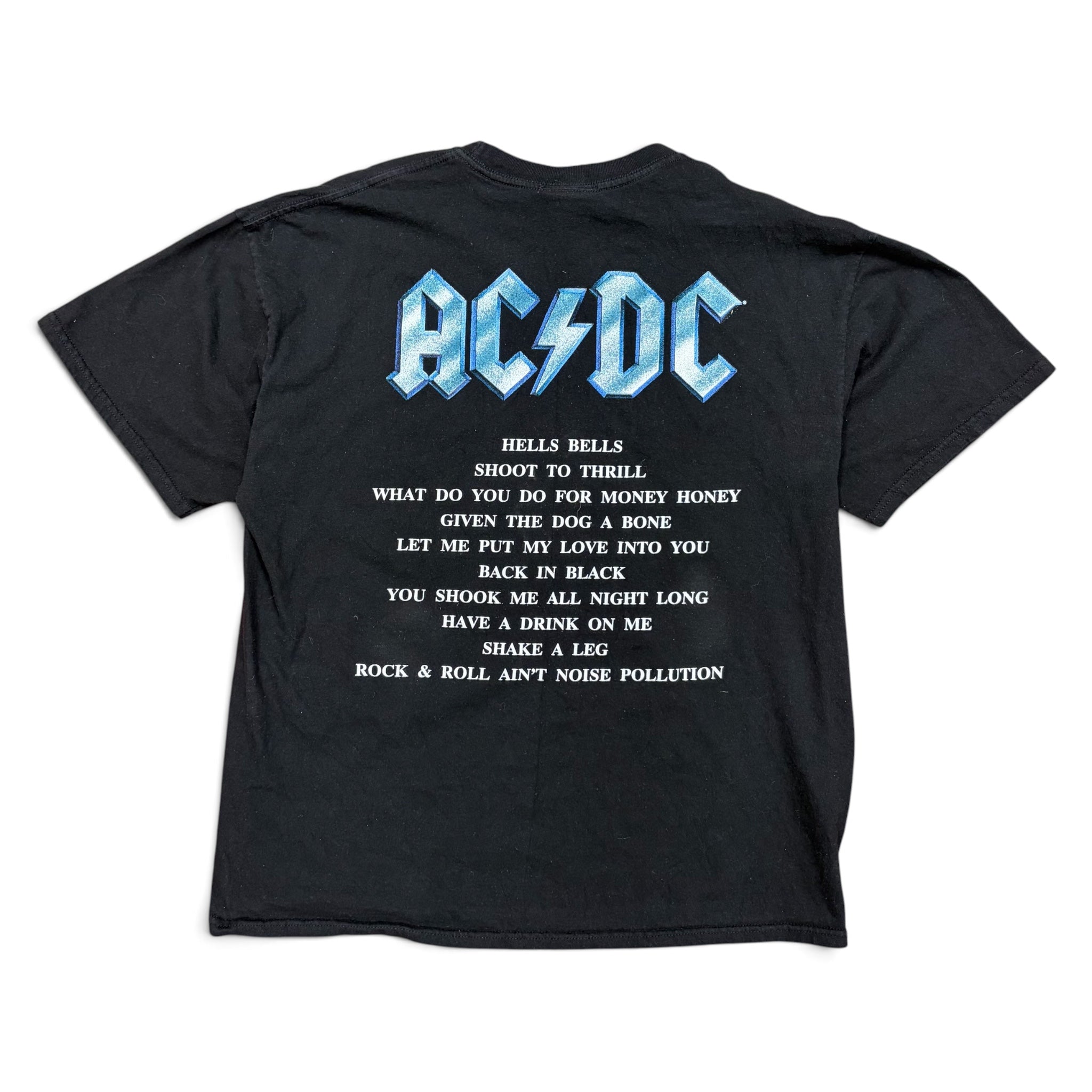 2001 Brockum AC/DC “Back in Black” Album Tee Black