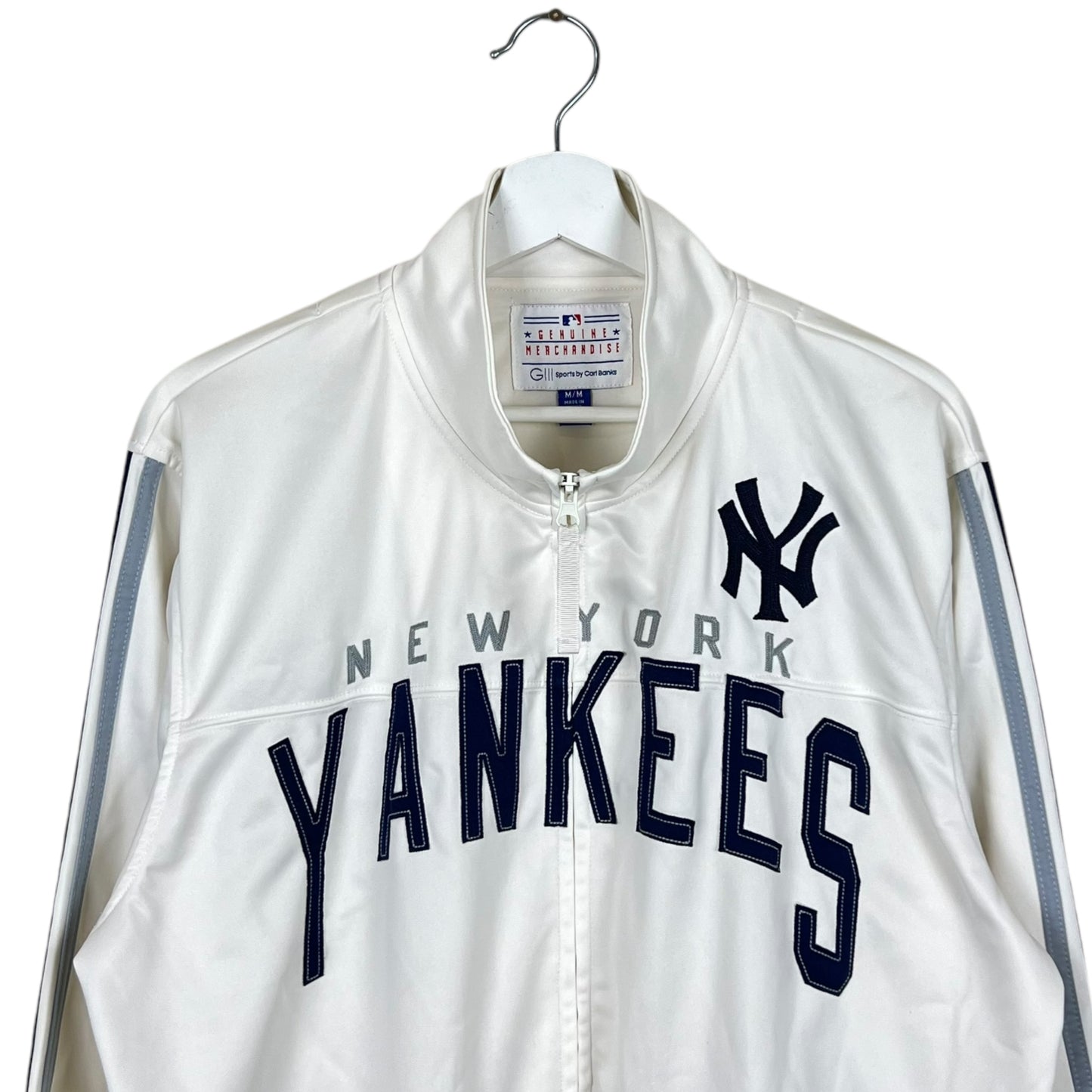Vintage G III MLB New York Yankees Arch Logo Track Jacket White