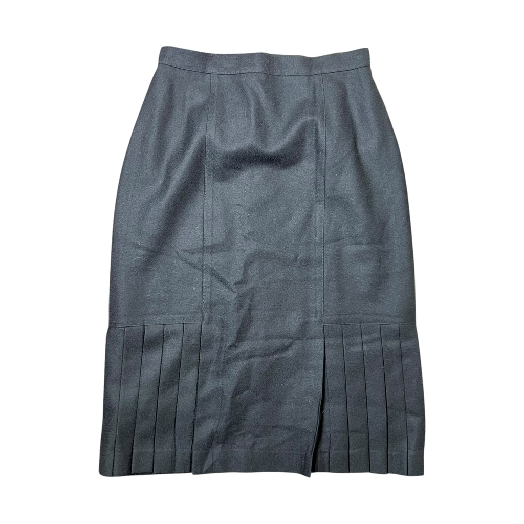 Vintage Charles Maudret Women’s Wool Dress Skirt Black