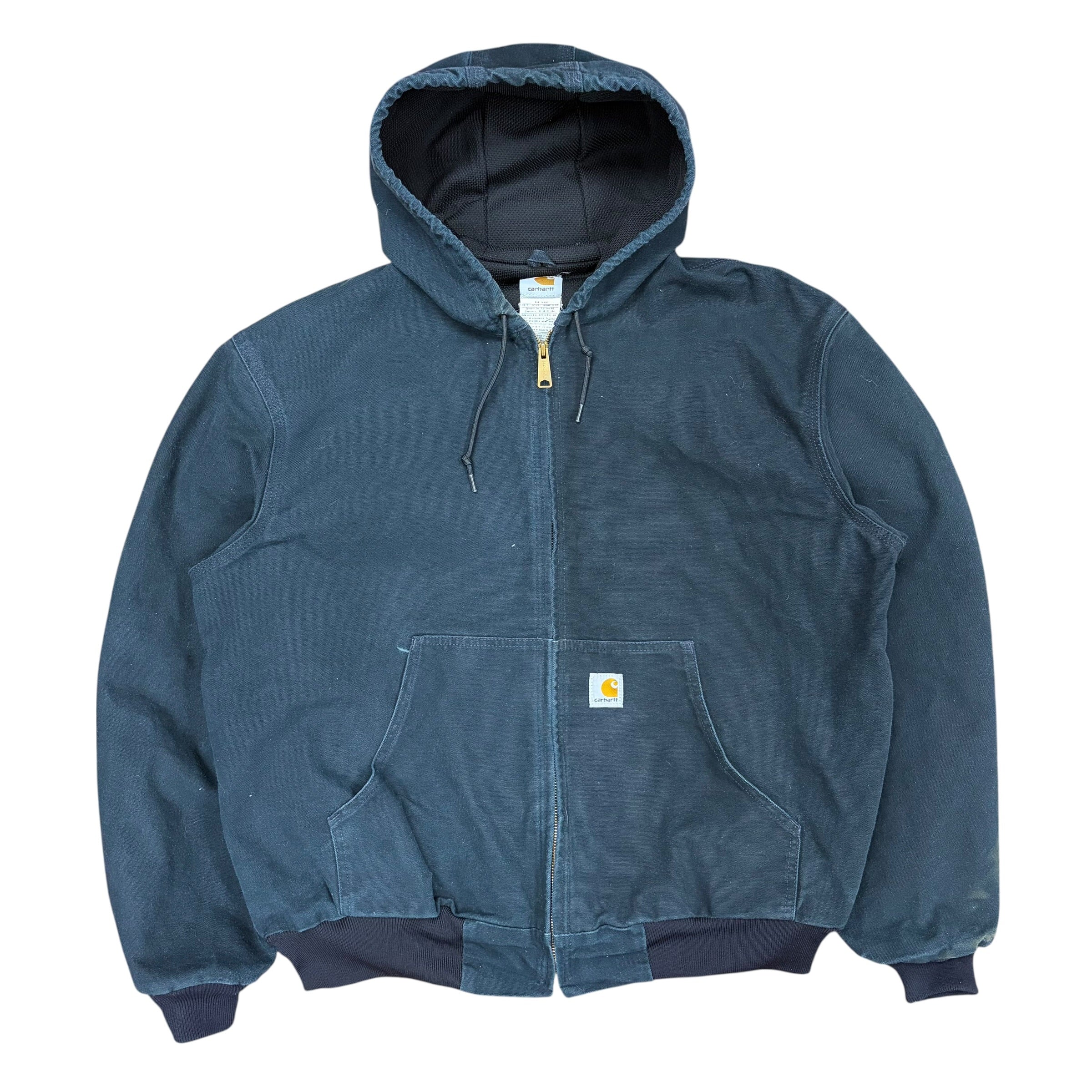 Vintage Carhartt Mesh Lined Active Hooded Jacket Black