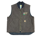 Vintage Carhartt Quilt Lined Canvas Vest Brown