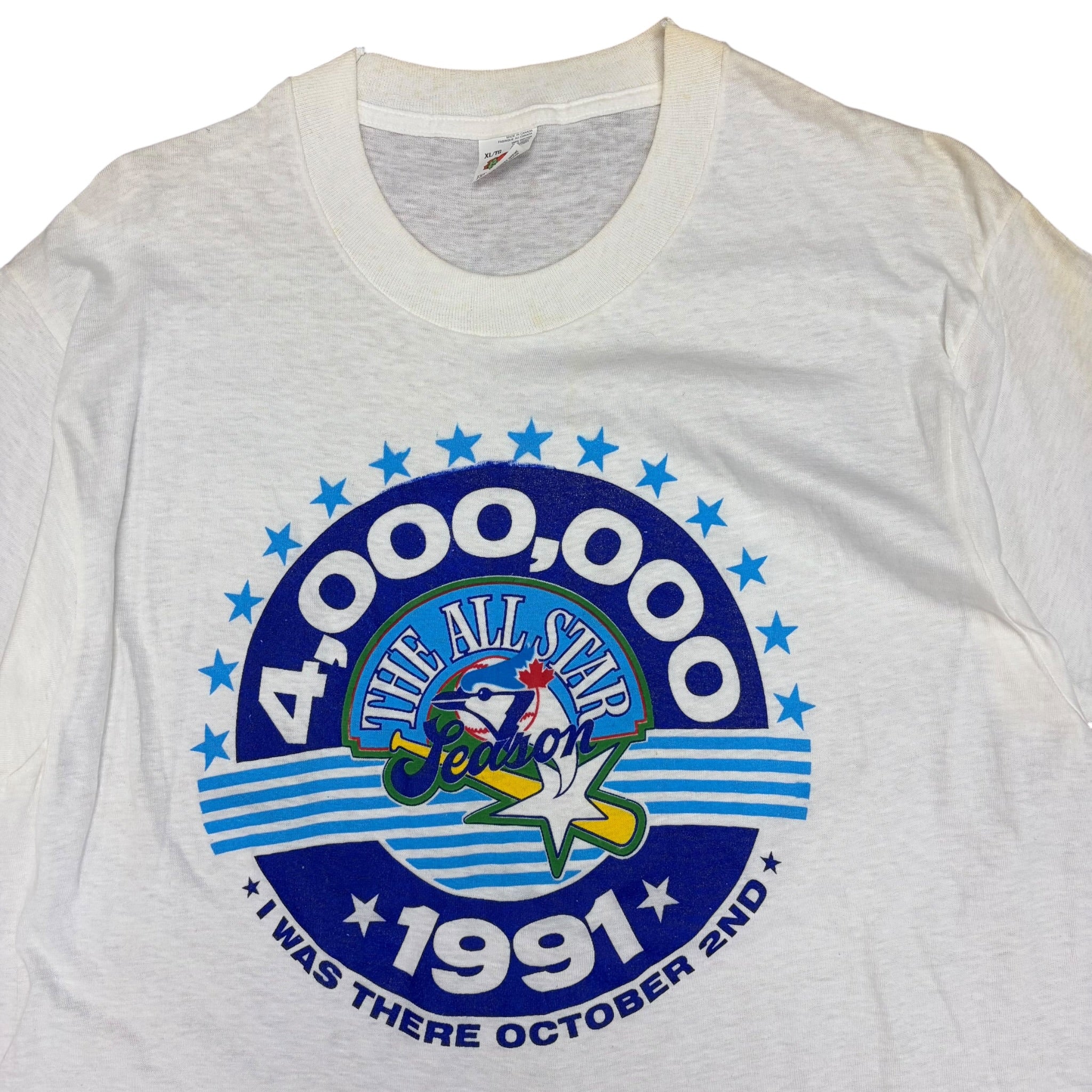 1991 MLB Toronto Blue Jays Grand Opening Day Tee White
