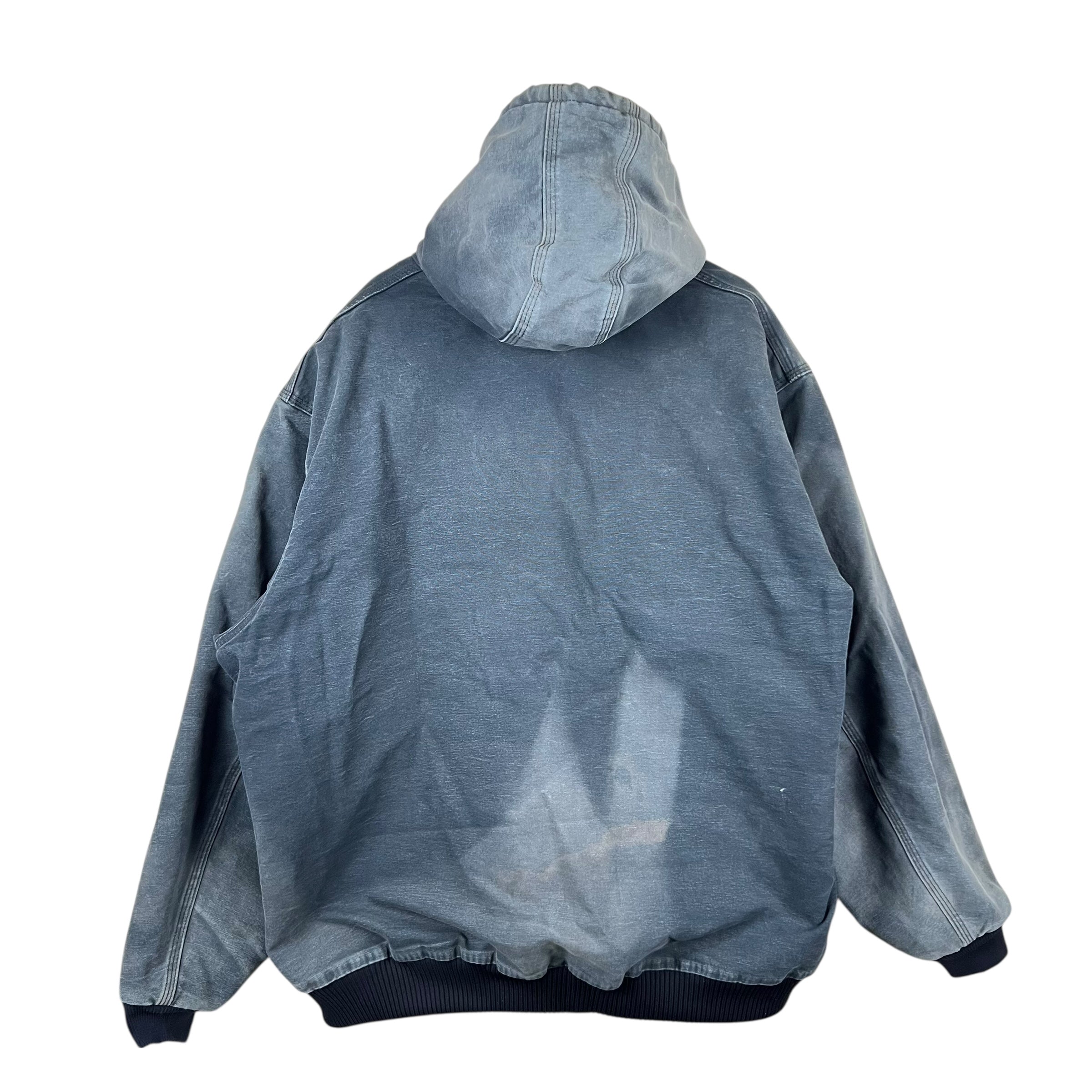 Vintage Carhartt Insulated Hooded Active Jacket Sun Faded Black