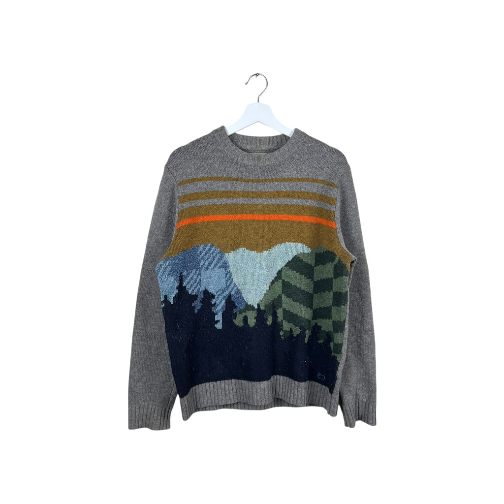 Vintage Woolrich Nature Scenery Knit Grey