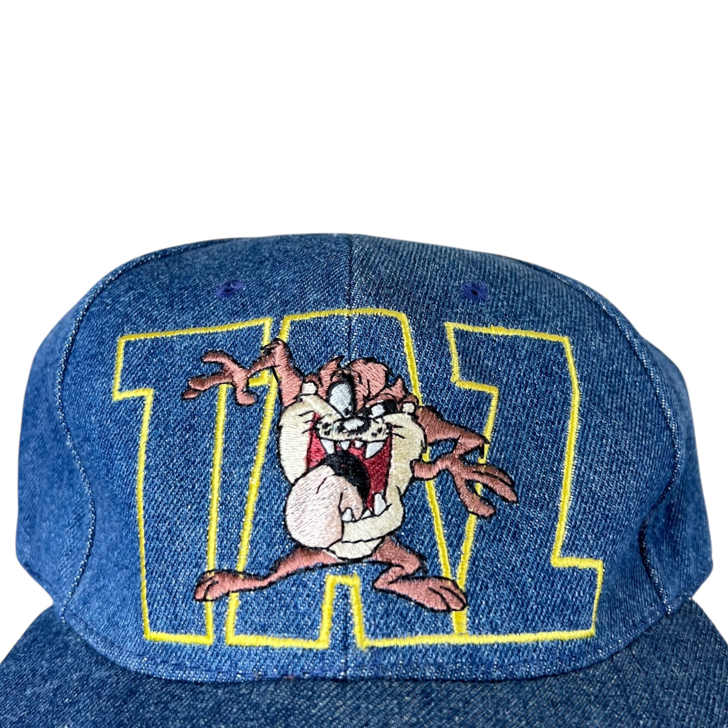 2002 Looney Tunes Taz Embroidered StrapBack Blue