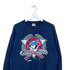 1991 Trench MLB Toronto Blue Jays Arch Logo Crewneck Navy