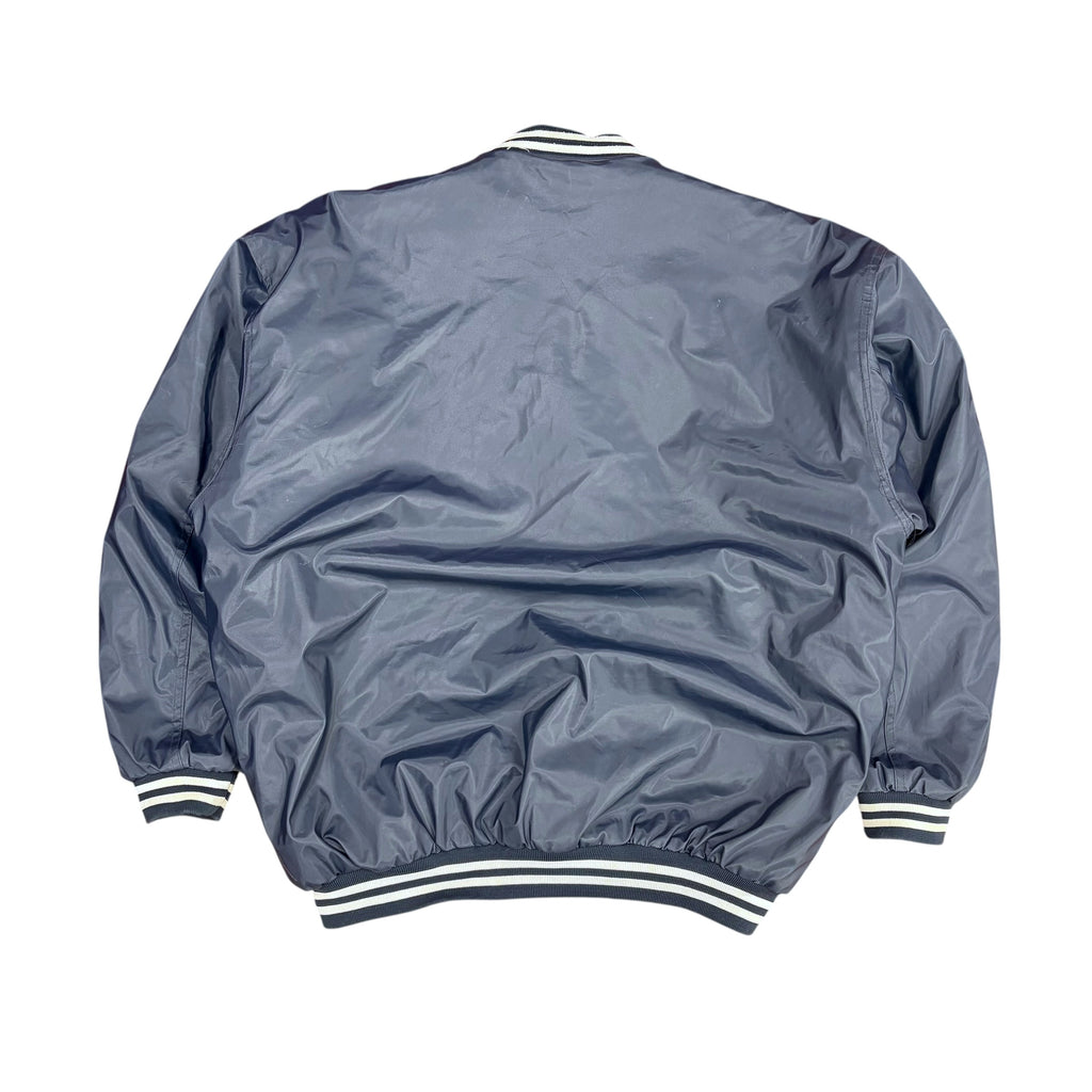 Vintage New York Script Logo Bomber Jacket Navy
