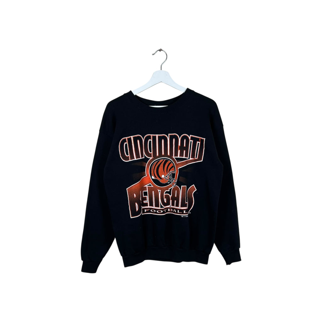 1995 Competitor NFL Cincinnati Bengals Logo Spellout Crewneck Black